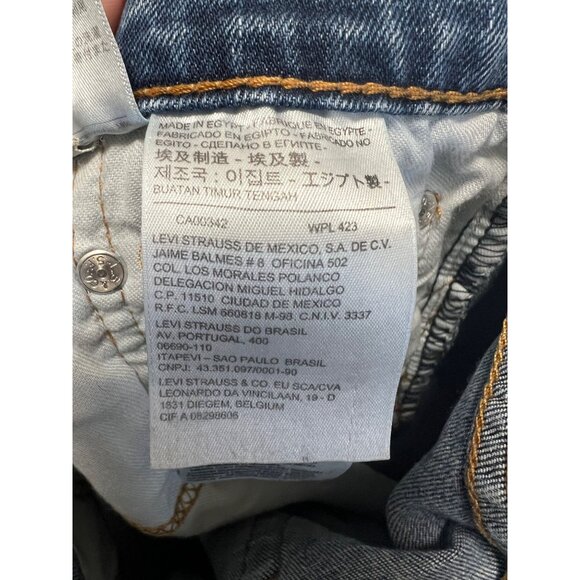 Levis 511 Slim Fit Mens Blue Jeans Size 34 W/32 L Denim Cotton Blend - Picture 4 of 7